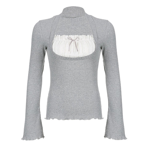 lace-patched-frill-long-sleeve-bow-casual-pullover-top-5