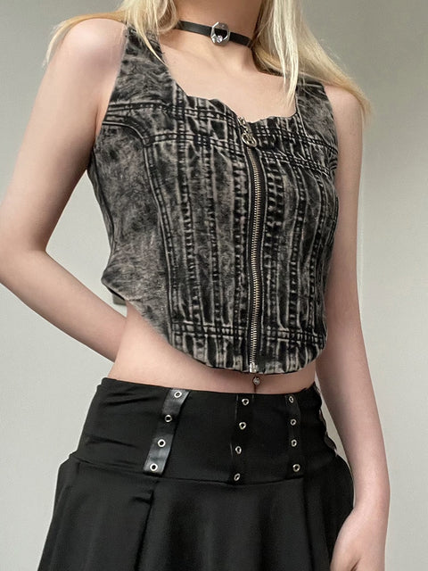 streetwear-grunge-zipper-denim-short-gothic-retro-sleeveless-summer-crop-top-5