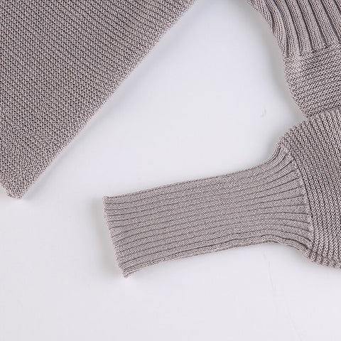 Slim Buttons Skinny Sweater Cropped Top