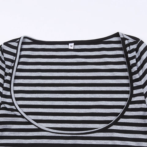 stripe-slim-2-pieces-set-casual-slim-u-neck-basic-tee-shirts-crop-top-11