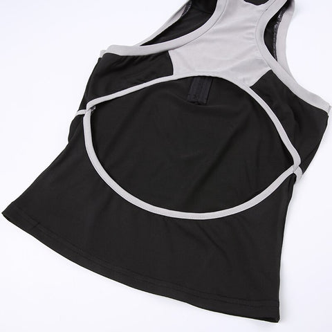 black-stripe-stitched-zipper-backless-stand-collar-short-top-10