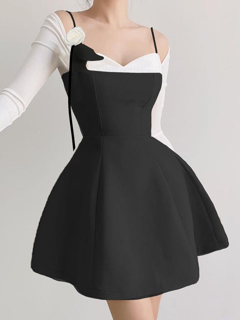 flower-elegant-patched-balletcore-a-line-female-two-pieces-set-dress-3