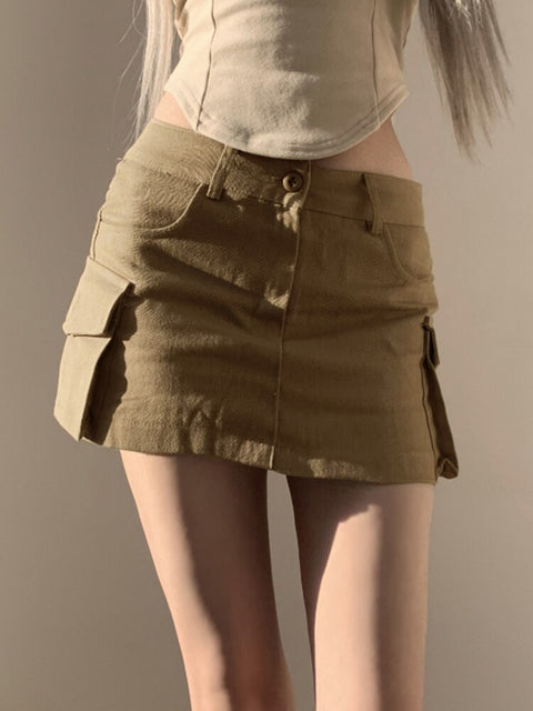 vintage-khaki-cargo-style-bodycon-pockets-solid-short-grunge-mini-skirt-1