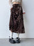 aesthetic-brown-velvet-jacquard-double-layer-fairycore-long-skirt-2