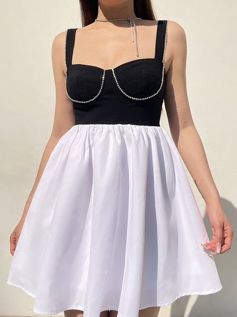 elegant-diamonds-patchwork-corset-milkmaid-a-line-strap-birthday-dress-3
