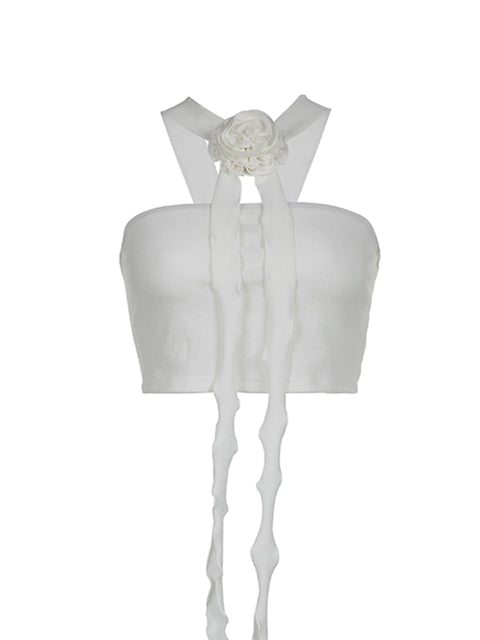 floral-halter-corset-top-cute-sleeveless-rib-knit-casual-tops-3