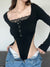 casual-black-bodycon-lace-trim-buttons-basic-sexy-bodysuit-3