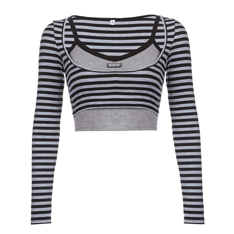 stripe-slim-2-pieces-set-casual-slim-u-neck-basic-tee-shirts-crop-top-7