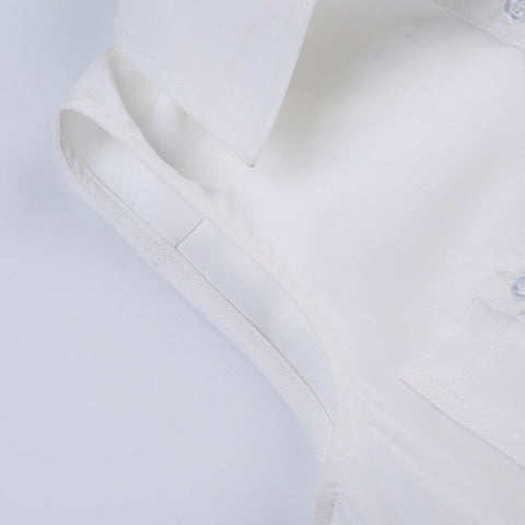 white-sleeveless-stand-collar-basic-buttons-pockets-cardigan-retro-top-6