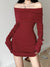 red-bodycon-elegant-solid-slash-neck-casual-slim-basic-party-sweater-dress-2