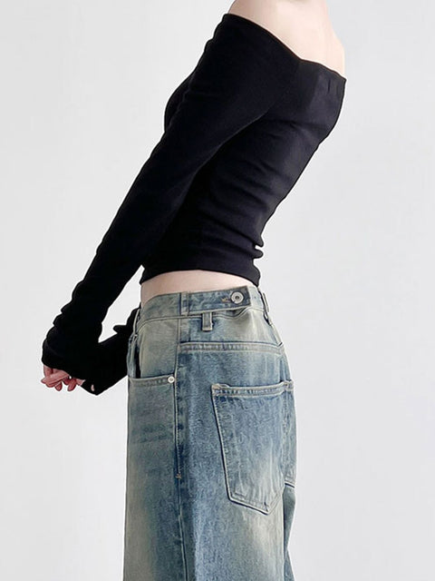 black-casual-off-shoulder-skinny-basic-solid-gothic-slash-neck-top-4