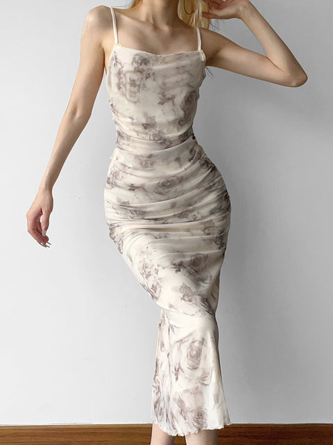 strap-rose-printed-vintage-fashion-mesh-summer-folds-elegant-dress-6