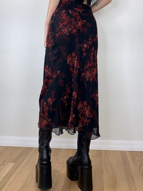 vintage-floral-printed-frill-mesh-aesthetic-fairycore-double-layer-chic-grunge-long-skirt-2