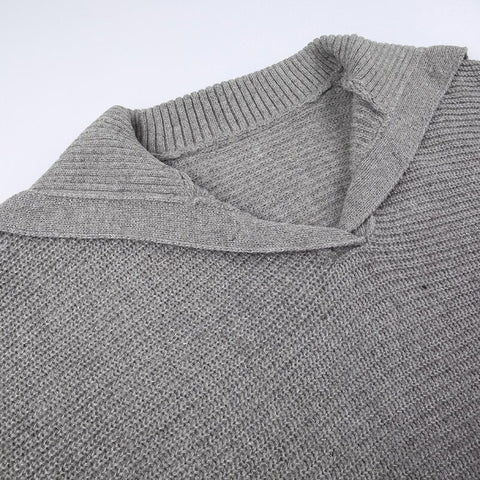 grey-casual-solid-loose-sweater-basic-fashion-chic-pullover-turn-down-collar-knitting-top-4