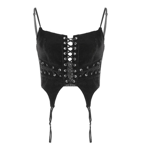 black-velour-sexy-corset-strap-camisole-lace-up-bandage-gothic-tops-5
