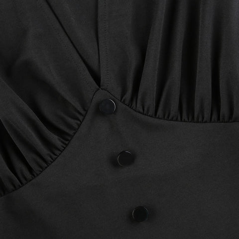 v-neck-chic-long-sleeve-folds-autumn-mini-ruched-corset-solid-buttons-pleated-party-dress-6