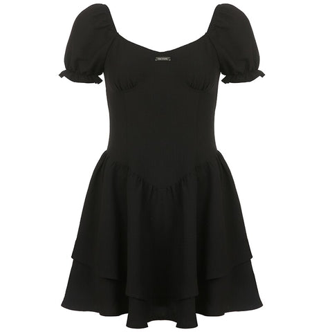 chic-square-neck-black-corset-folds-slim-elegant-pleated-mini-party-dress-6