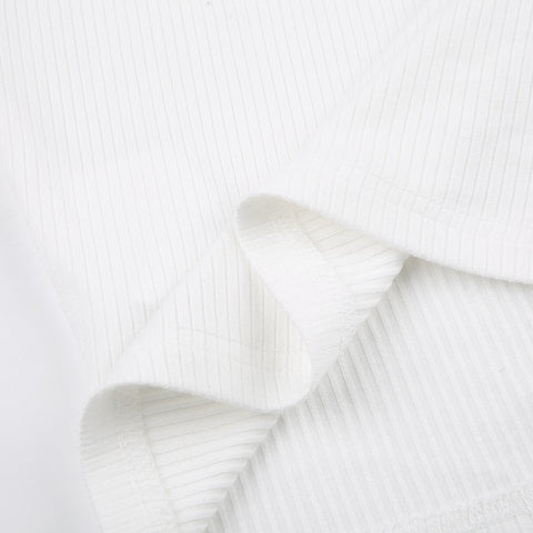 White Faux Fur Trim Hooded Crop Top