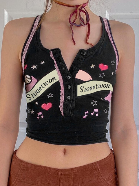 gothic-lace-trim-vest-cropped-letter-star-printed-cute-tops-1