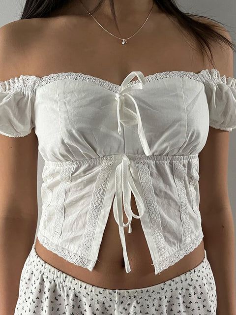 french-square-neck-lace-patchwork-crop-bow-split-frill-tops-2