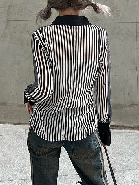 chic-stripe-long-sleeve-chiffon-blouse-cardigan-thin-gothic-buttons-shirts-4