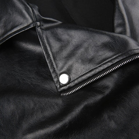 streetwear-black-cropped-zip-up-leather-cool-punk-motorcycle-jacket-7