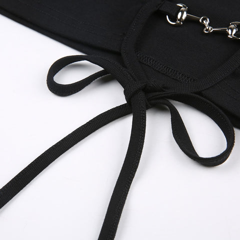 asymmetrical-bodycon-halter-neck-black-mini-gothic-lace-up-mesh-spliced-dress-6