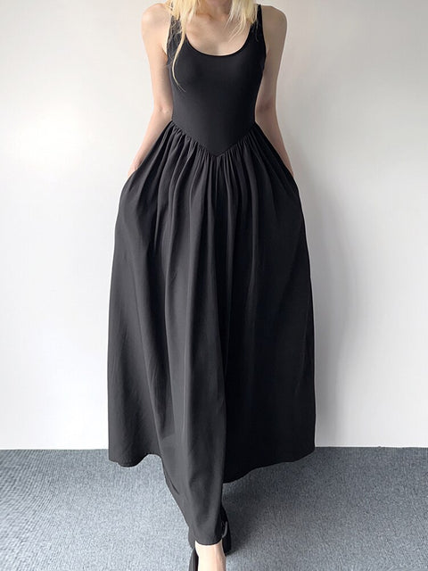gothic-black-sleeveless-folds-loose-spliced-basic-maxi-dress-1