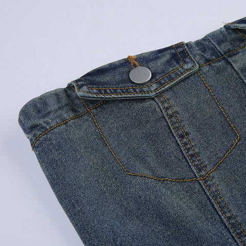 streetwear-strapless-denim-retro-sleeveless-mini-dress-５