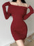 red-bodycon-elegant-solid-slash-neck-casual-slim-basic-party-sweater-dress-3