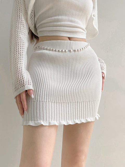 white-frill-knitted-high-waist-skinny-slim-mini-skirt-3