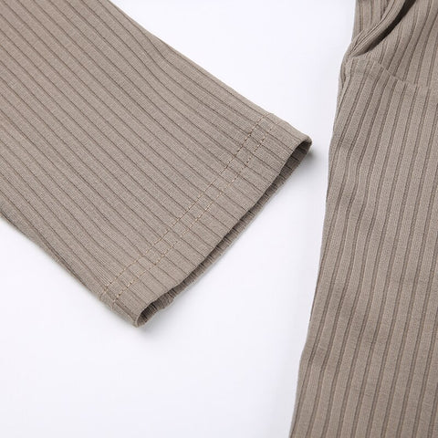 basic-slim-square-neck-knit-elegant-short-casual-khaki-retro-t-shirt-6