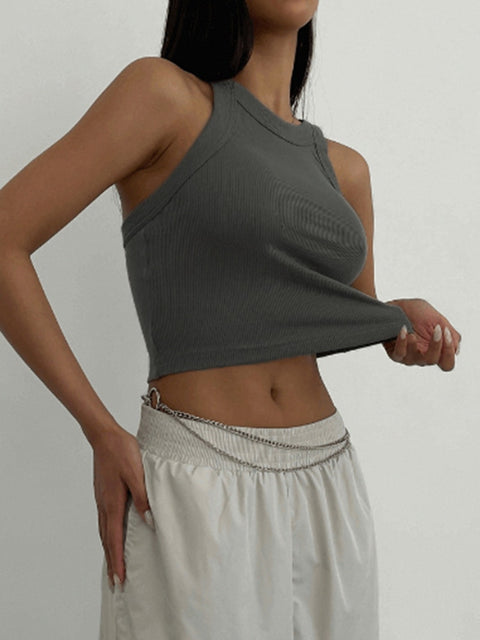 casual-ribbed-knitted-round-neck-skinny-backless-slim-cropped-top-4