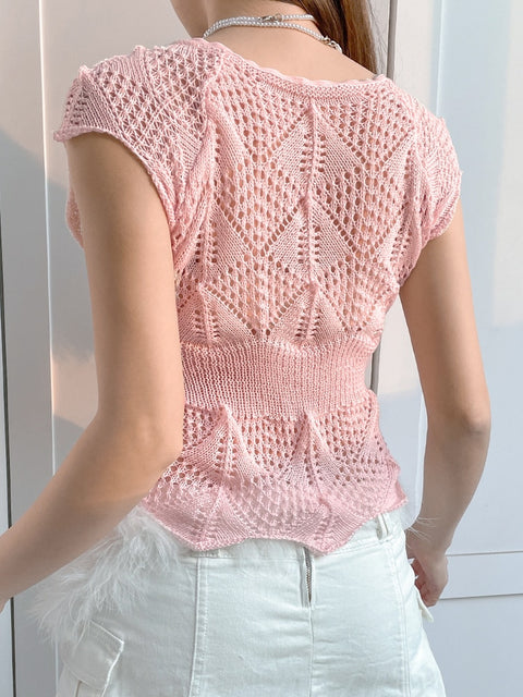 v-neck-pink-beach-holidays-smock-bow-see-through-sweet-knitted-crop-top-4