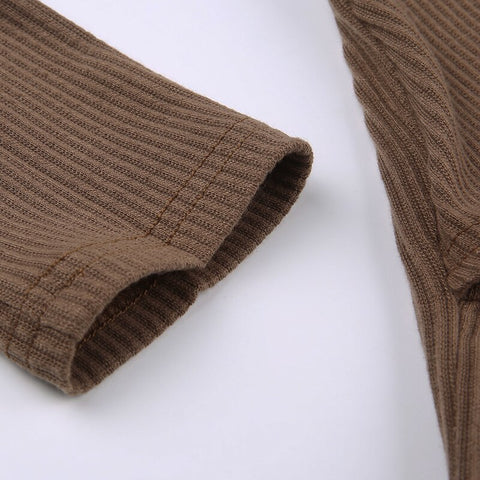 v-neck-brown-knitted-bodycon-sexy-solid-wrap-ruched-basic-elegant-dress-4