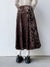 aesthetic-brown-velvet-jacquard-double-layer-fairycore-long-skirt-4