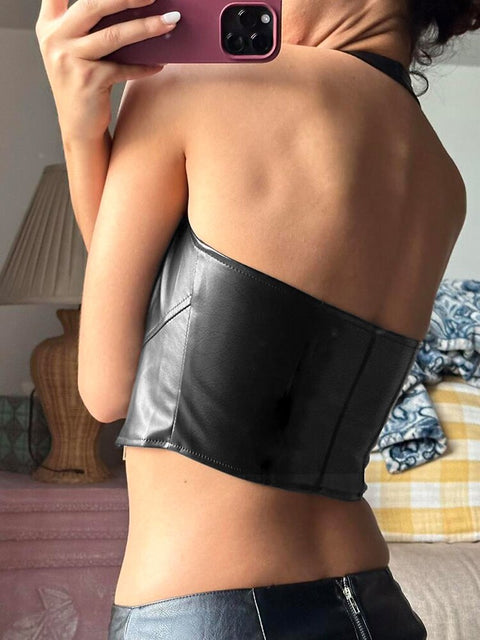 streetwear-fashion-halter-neck-zipper-pu-leather-bodycon-backless-sexy-vest-3