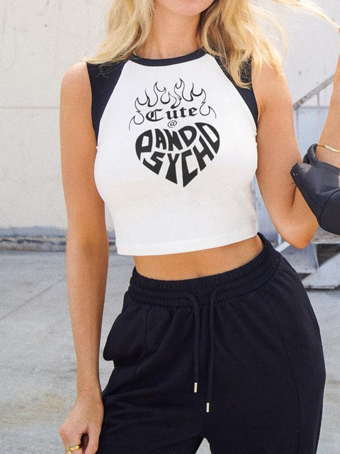 white-and-black-printed-sleeveless-bodycon-basic-short-summer-cute-t-shirt-1