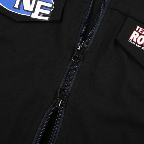 black-skinny-stripe-letter-zip-up-short-sleeve-top-9