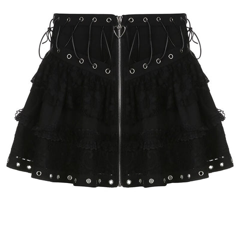 gothic-punk-lace-patchwork-dark-academia-zipper-mini-skirt-4