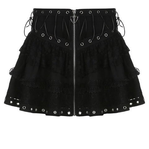 gothic-punk-lace-patchwork-dark-academia-zipper-mini-skirt-4
