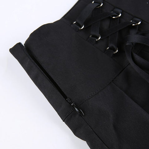 grunge-gothic-black-trim-high-waist-pleated-sexy-lace-up-short-mini-skirt-7