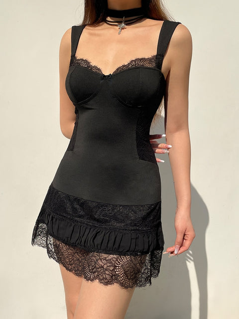 fashion-elegant-lace-patchwork-black-gothic-bow-sexy-sleeveless-sundress-4