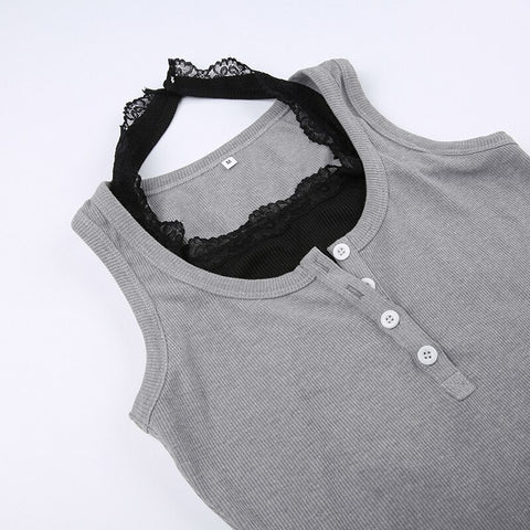 grey-casual-halter-choker-lace-knitted-buttons-sleeveless-top-9