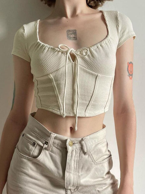 stitch-mini-slim-tie-up-short-sleeve-shirring-casual-skinny-chic-knit-crop-top-3