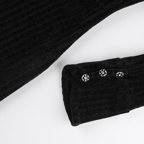 Black Velvet V-Neck Evening Party Short Dress