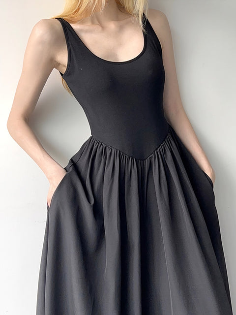 gothic-black-sleeveless-folds-loose-spliced-basic-maxi-dress-5