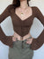 brown-square-neck-flare-sleeve-corset-crop-vintage-drawstring-top-1