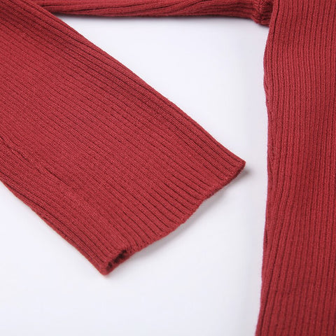 red-bodycon-elegant-solid-slash-neck-casual-slim-basic-party-sweater-dress-8