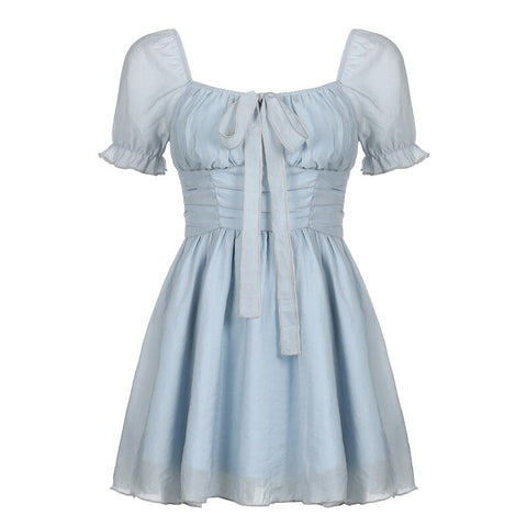 sweet-cute-folds-a-line-vintage-square-collar-short-puff-sleeve-mini-dress-4